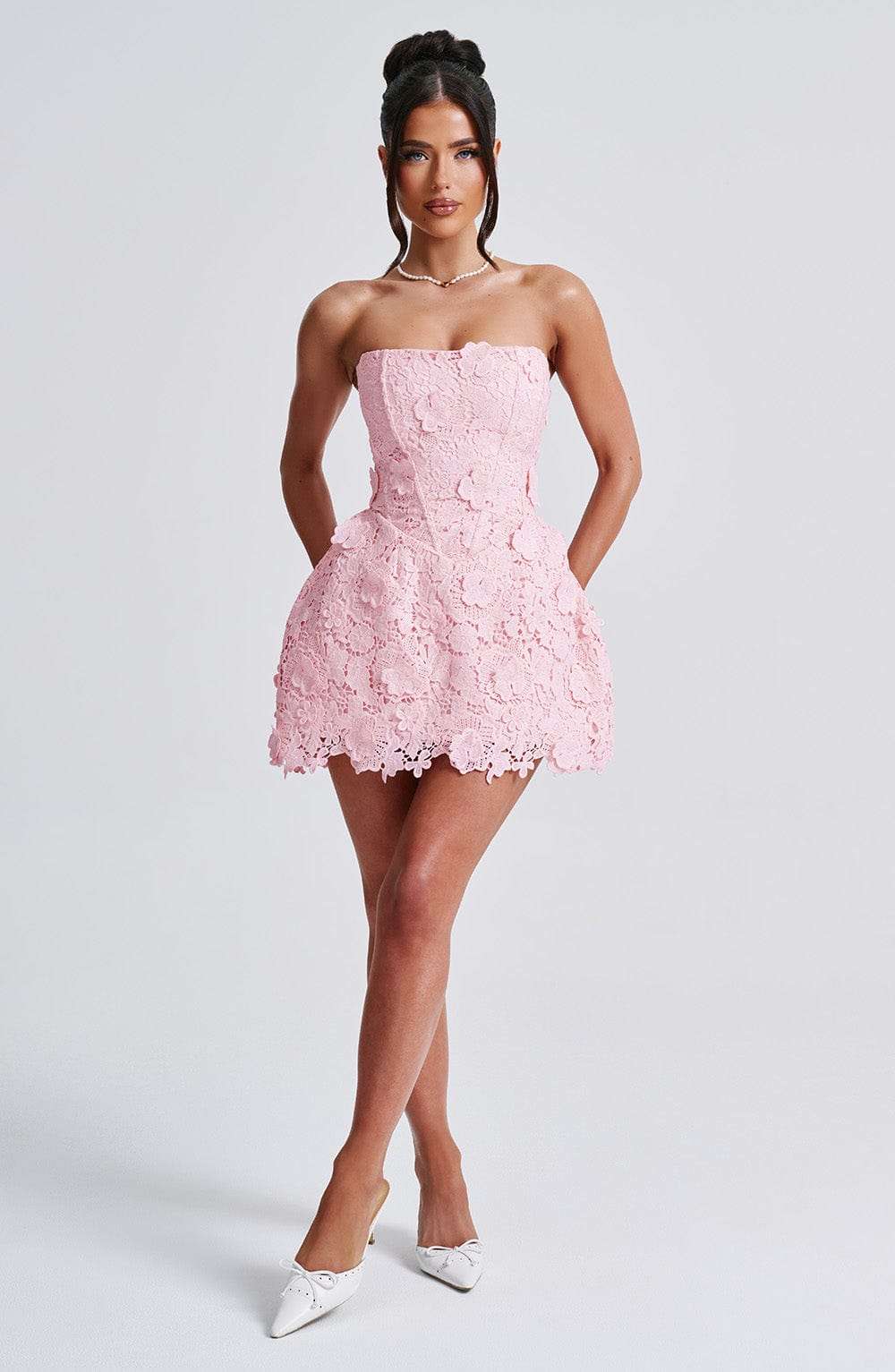 Leona Mini Dress - Blush Ryvelle