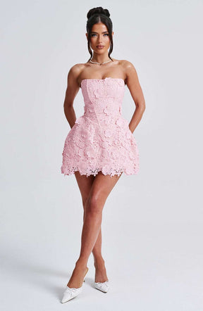 Leona Mini Dress - Blush Ryvelle