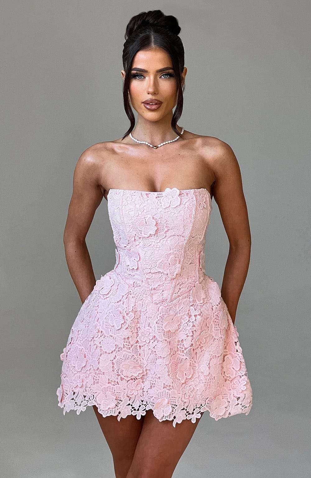Leona Mini Dress - Blush Ryvelle