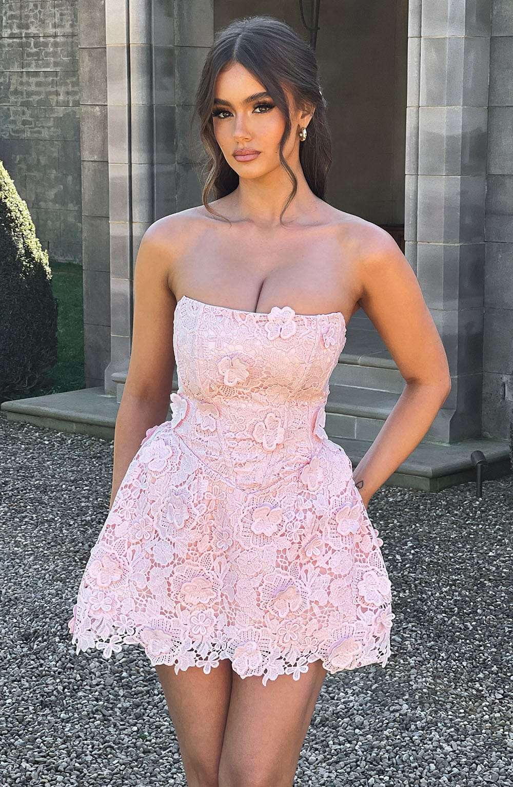 Leona Mini Dress - Blush Ryvelle