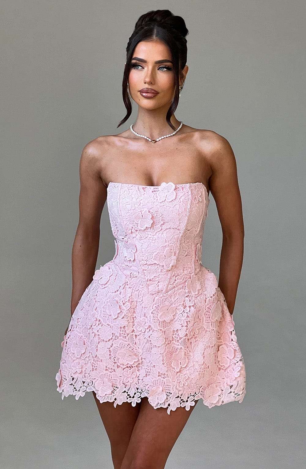 Leona Mini Dress - Blush Ryvelle