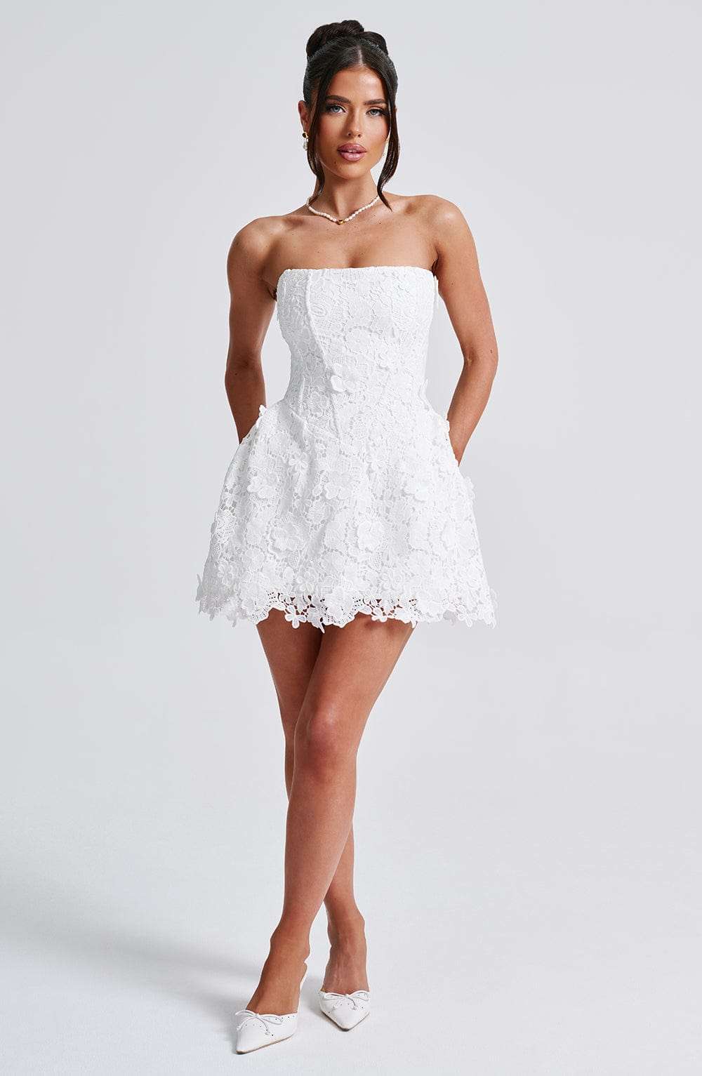 Leona Mini Dress - Ivory Ryvelle