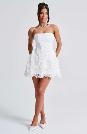 Leona Mini Dress - Ivory Ryvelle