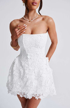 Leona Mini Dress - Ivory Ryvelle