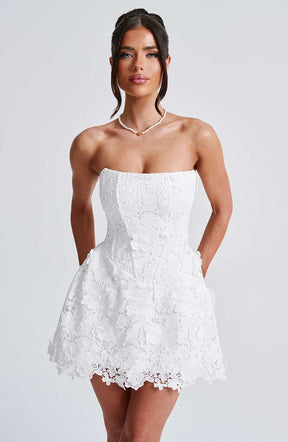 Leona Mini Dress - Ivory Ryvelle