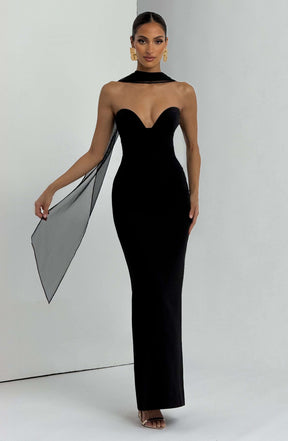 Lindsey Maxi Dress - Black Ryvelle