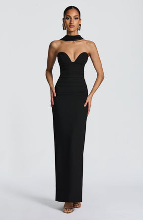 Lindsey Maxi Dress - Black Ryvelle