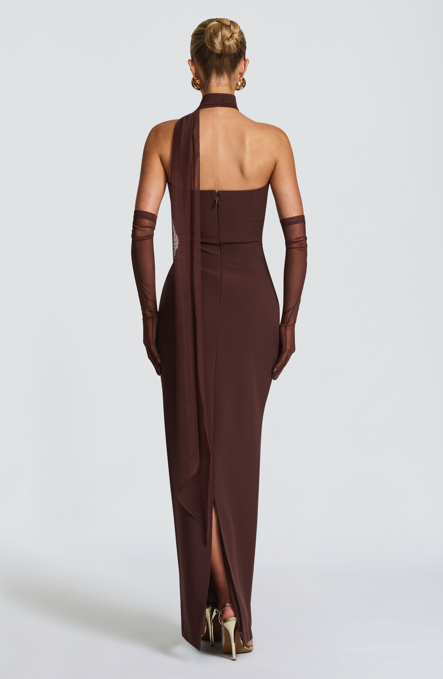 Lindsey Maxi Dress - Plum Brown Ryvelle