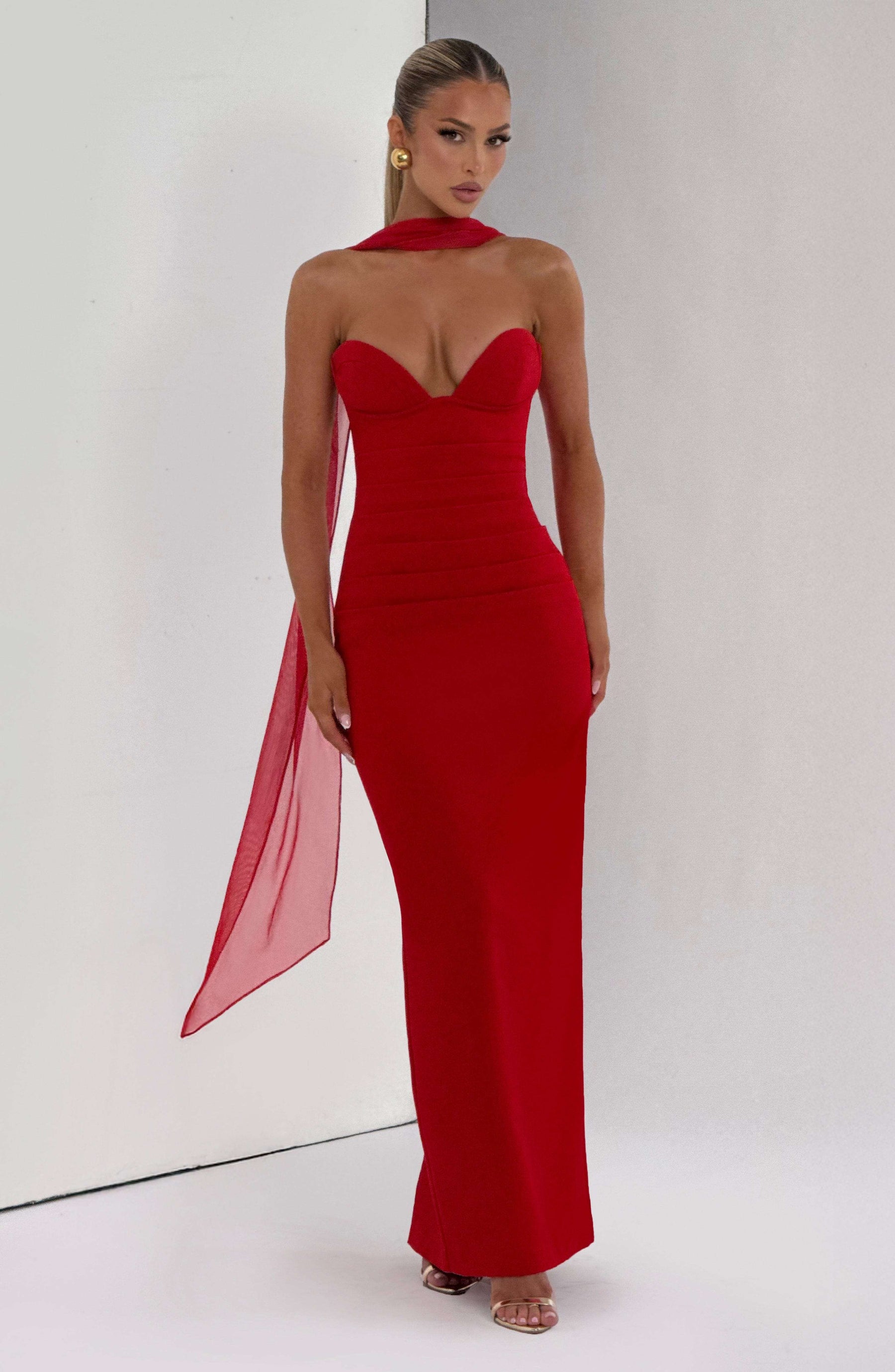 Lindsey Maxi Dress - Red Ryvelle