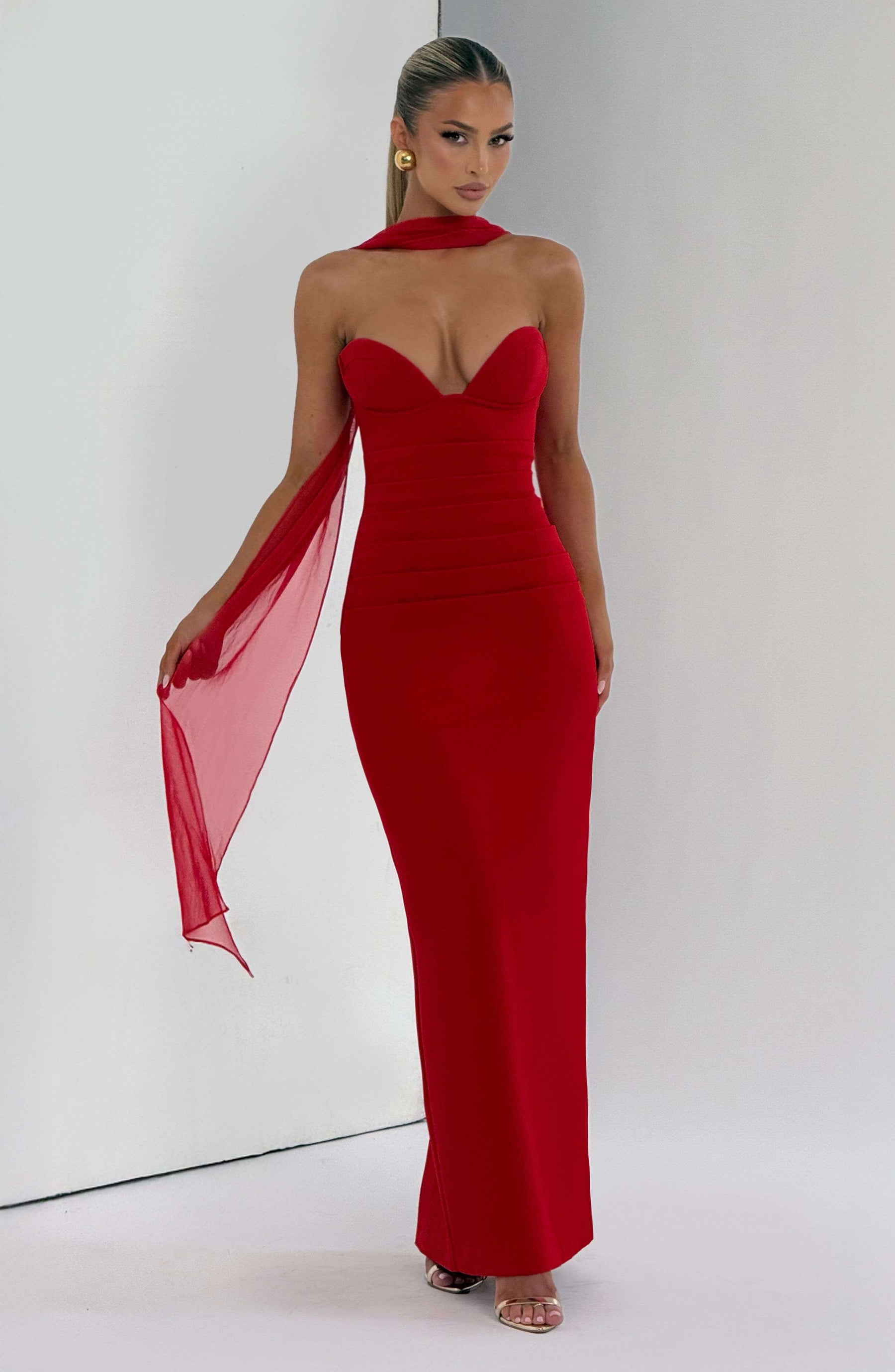 Lindsey Maxi Dress - Red Ryvelle