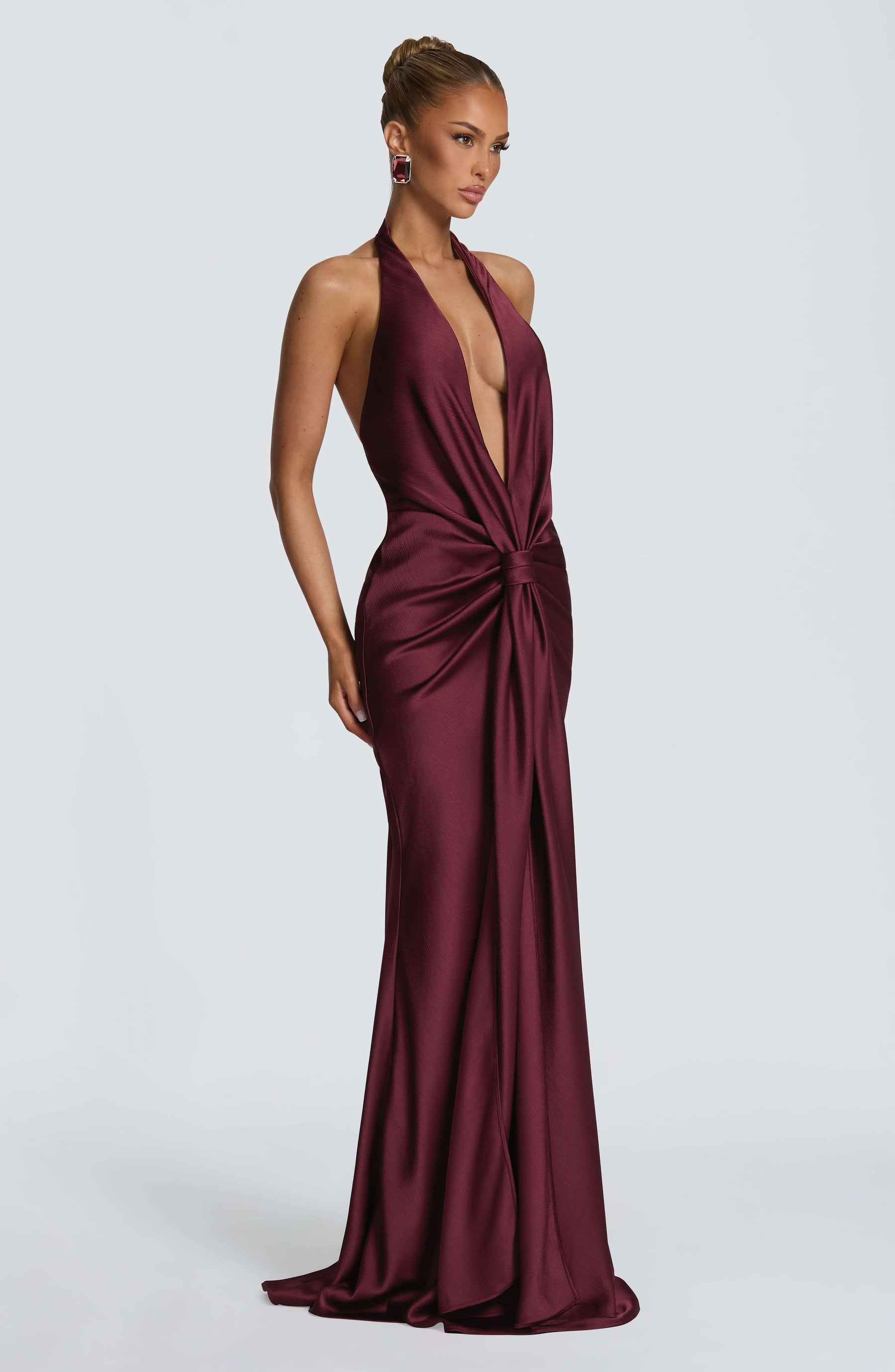Linette Gown - Cherry Lacquer Ryvelle