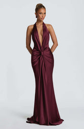 Linette Gown - Cherry Lacquer Ryvelle