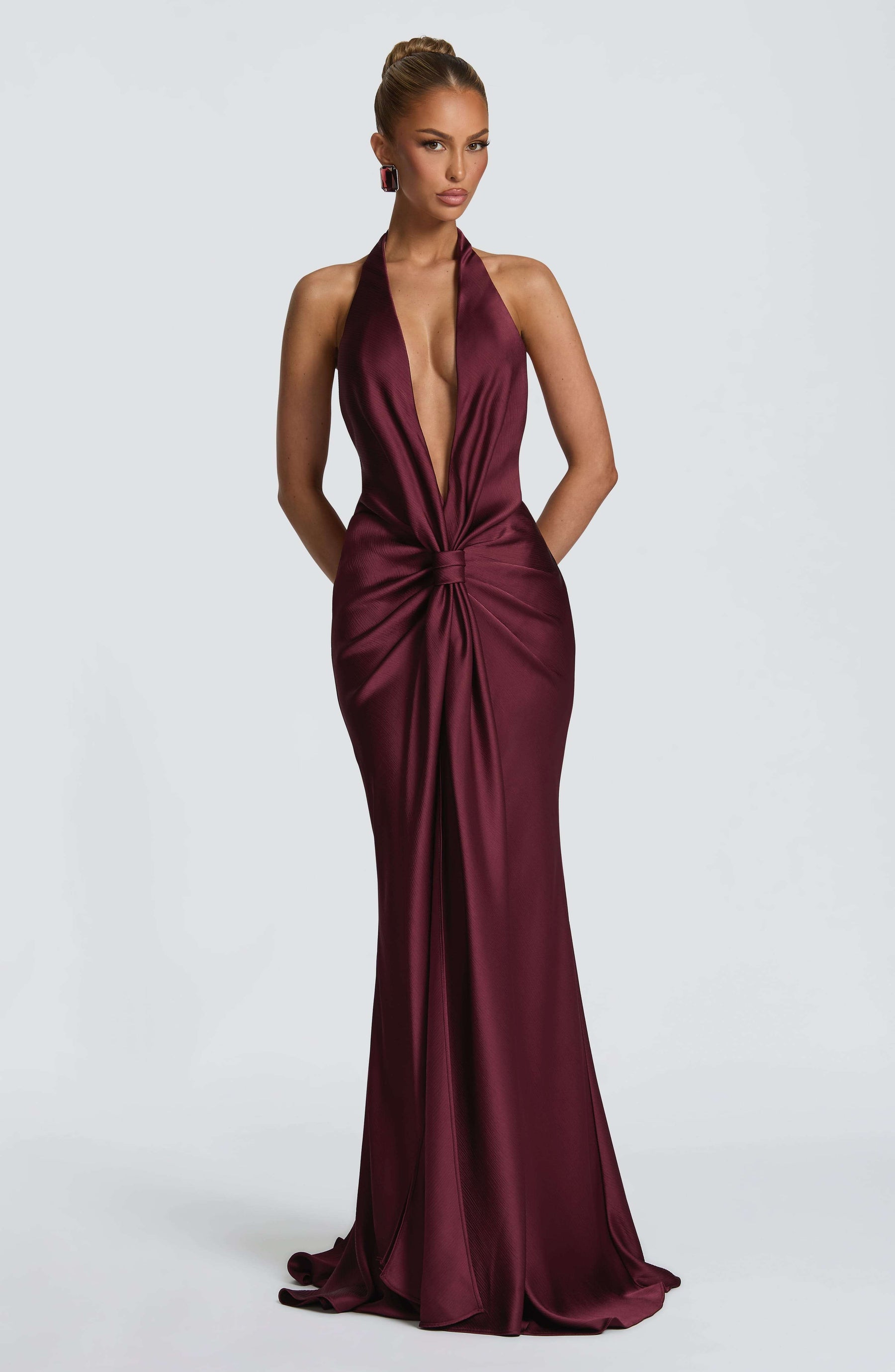 Linette Gown - Cherry Lacquer Ryvelle