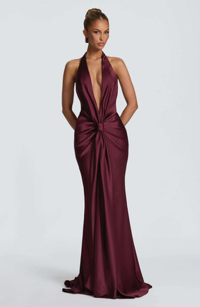 Linette Gown - Cherry Lacquer Ryvelle
