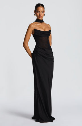 Liora Maxi Dress - Black Ryvelle