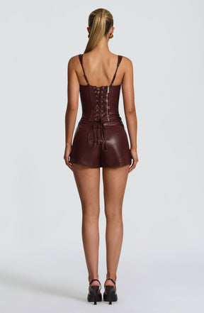 Liv Shorts - Burgundy Ryvelle