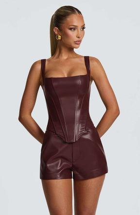 Liv Shorts - Burgundy Ryvelle