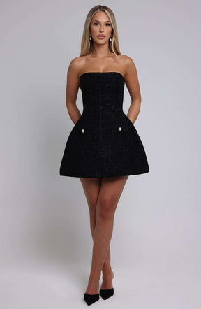 Lottie Mini Dress - Black Ryvelle