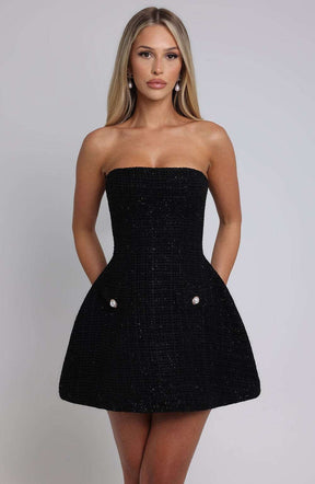 Lottie Mini Dress - Black Ryvelle