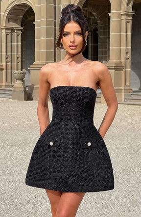 Lottie Mini Dress - Black Ryvelle