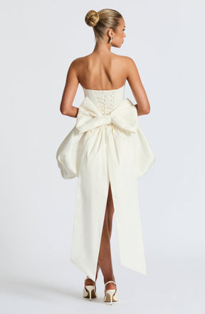 Lotus Mini Dress - Ivory Ryvelle