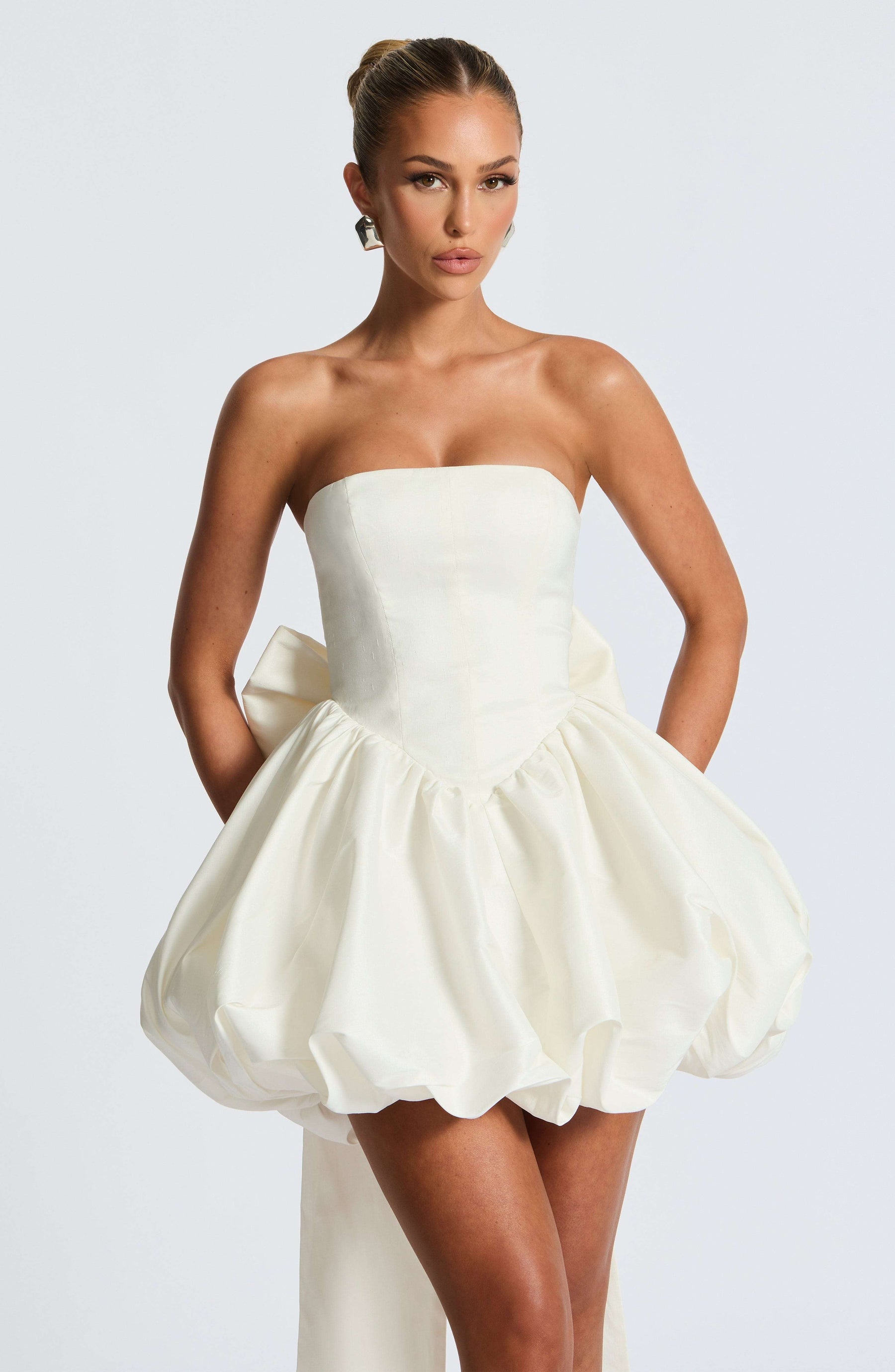 Lotus Mini Dress - Ivory Ryvelle