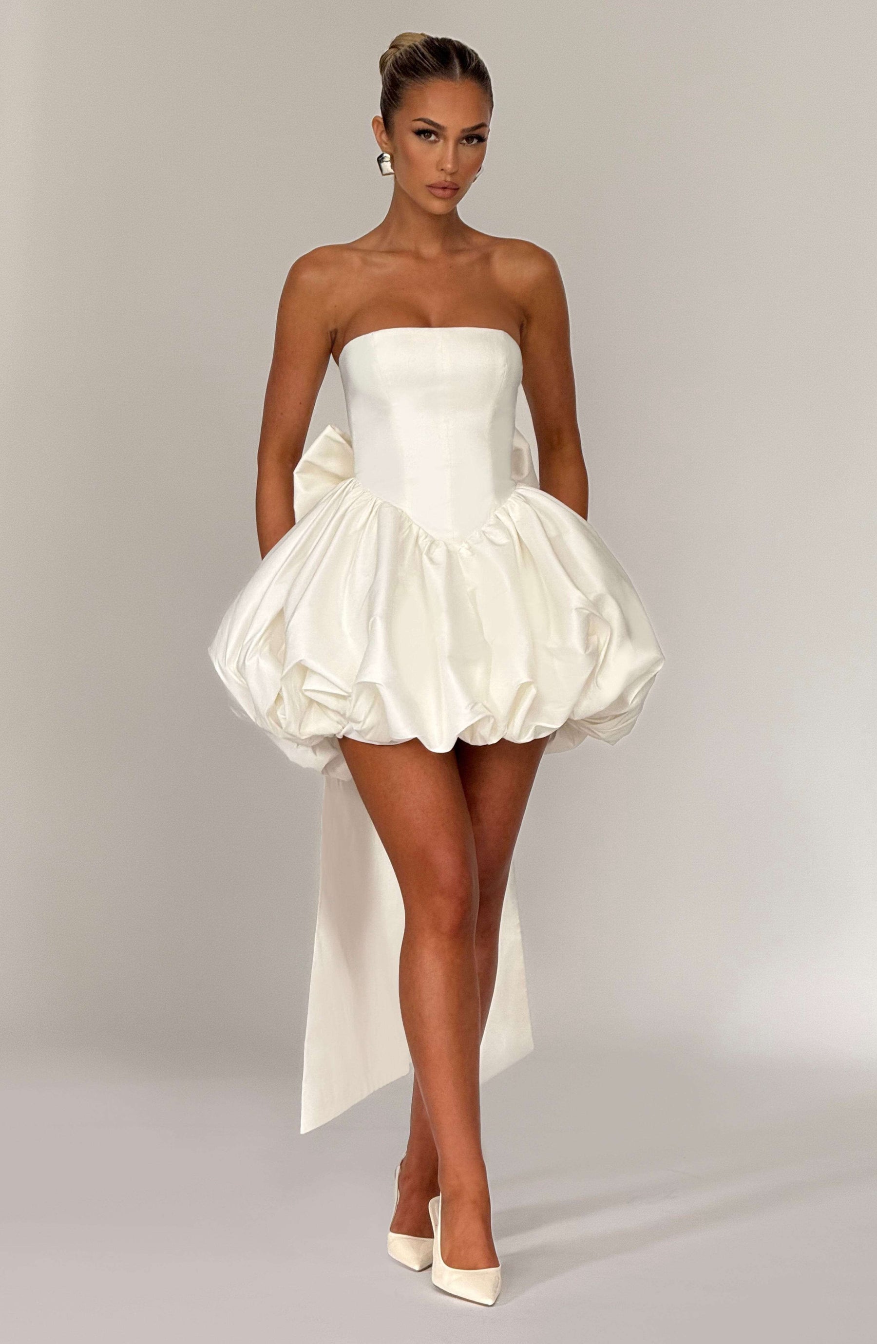 Lotus Mini Dress - Ivory Ryvelle