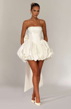 Lotus Mini Dress - Ivory Ryvelle