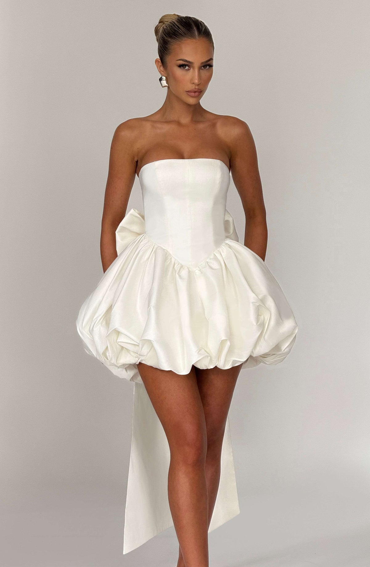 Lotus Mini Dress - Ivory Ryvelle