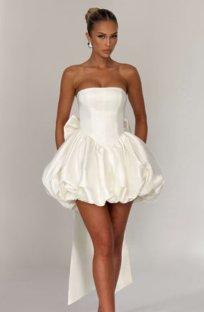 Lotus Mini Dress - Ivory Ryvelle