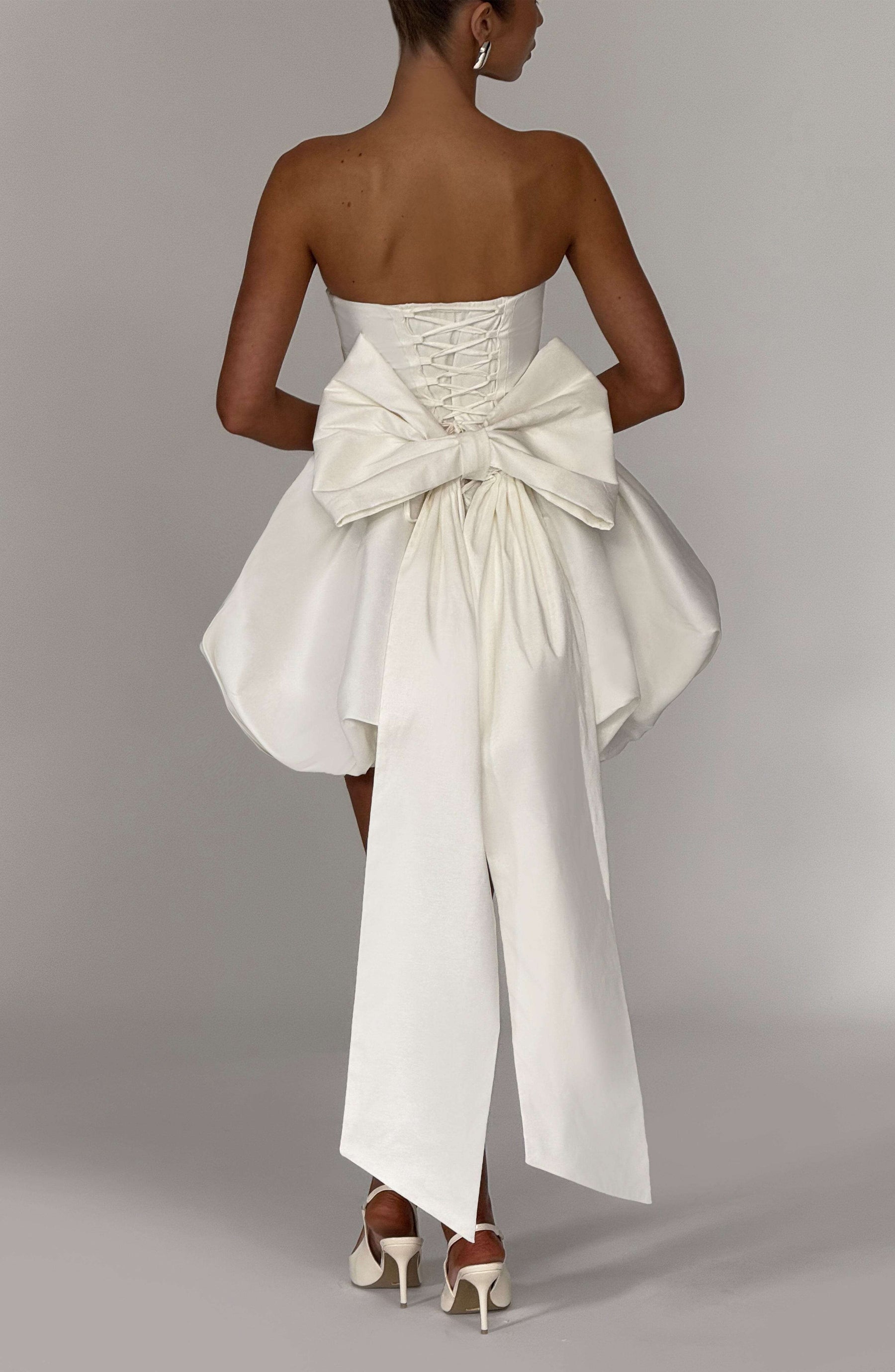 Lotus Mini Dress - Ivory Ryvelle