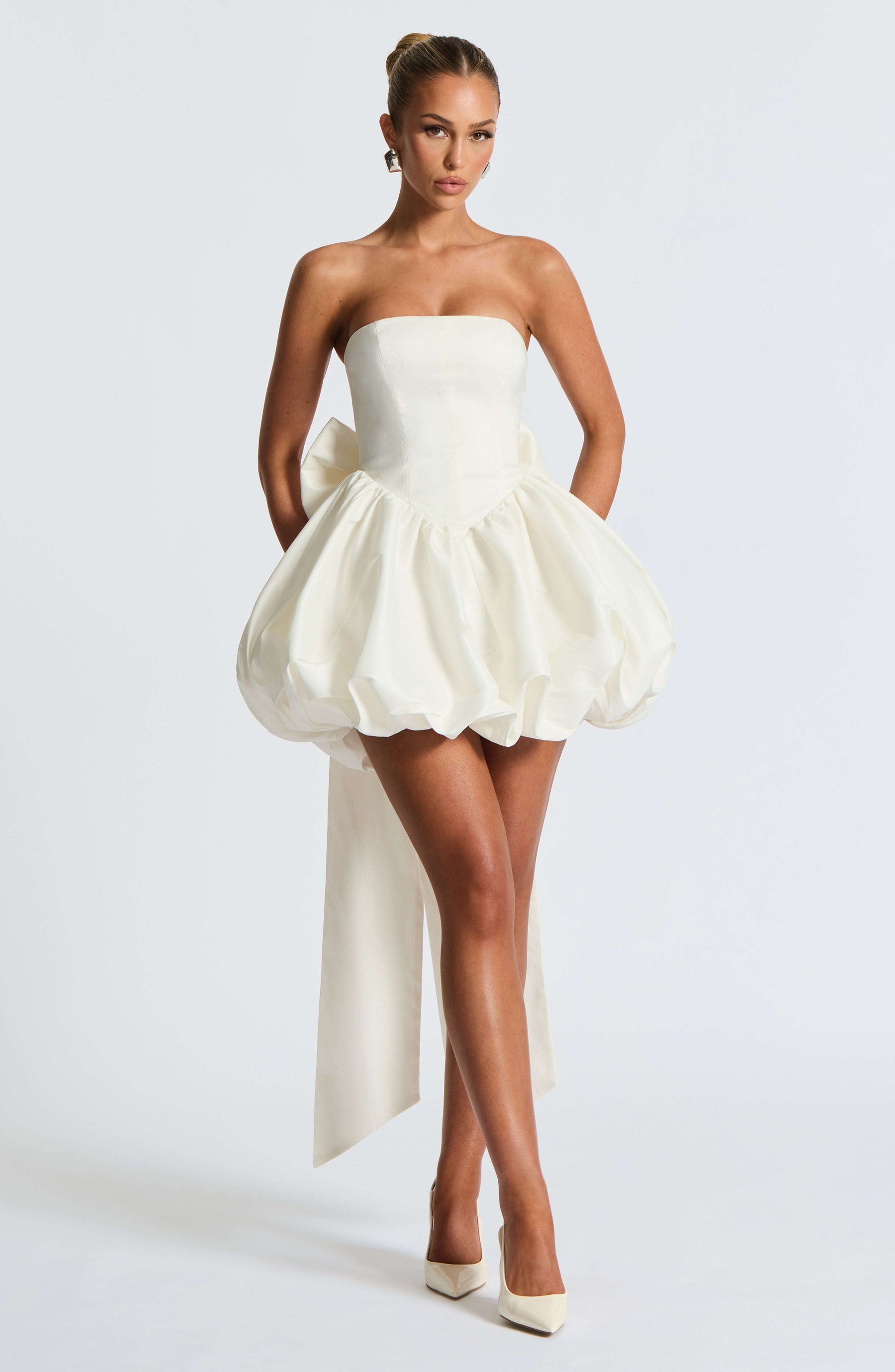 Lotus Mini Dress - Ivory Ryvelle