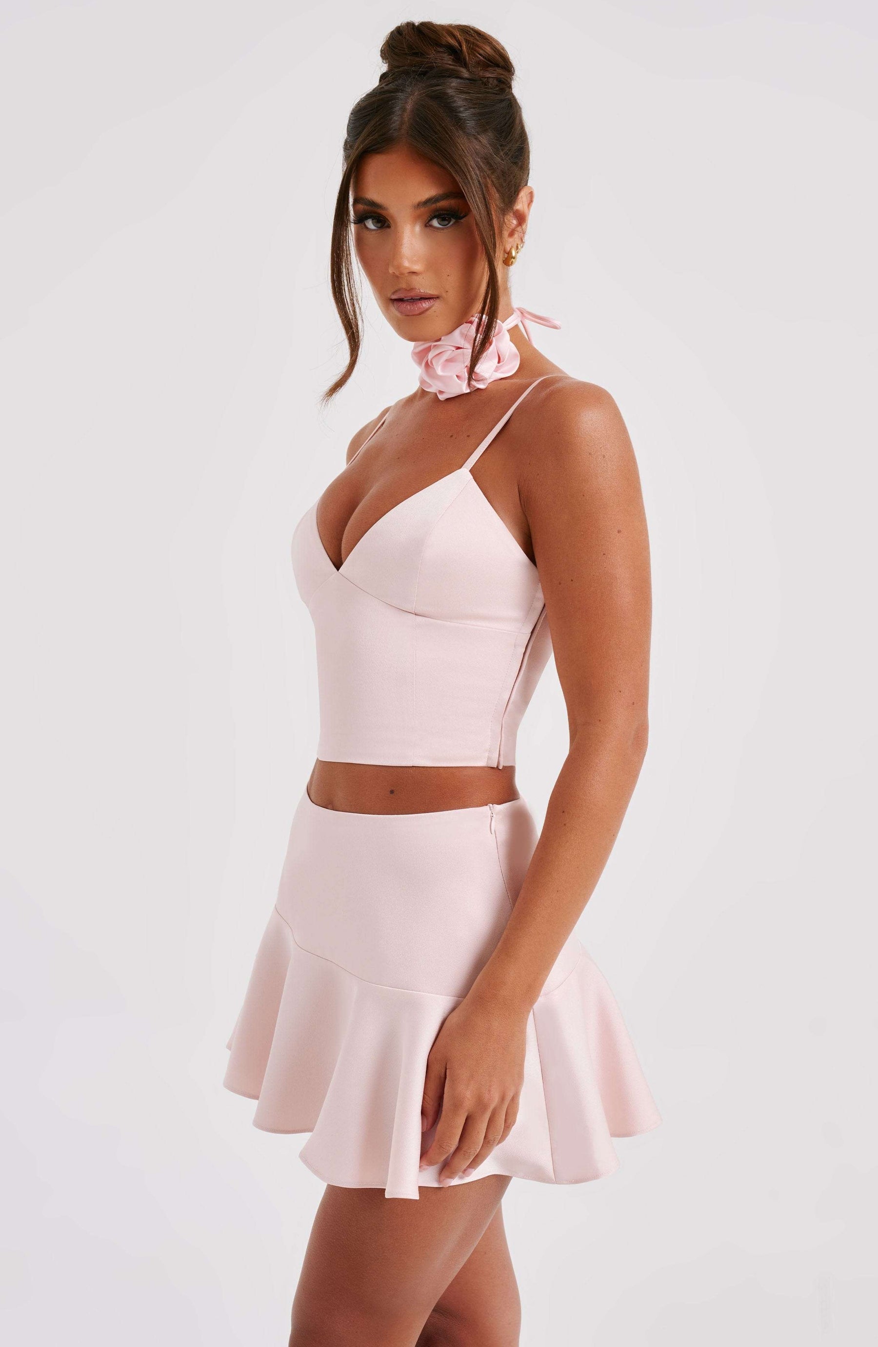 Louisa Mini Skirt - Blush Ryvelle