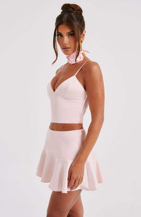Louisa Mini Skirt - Blush Ryvelle