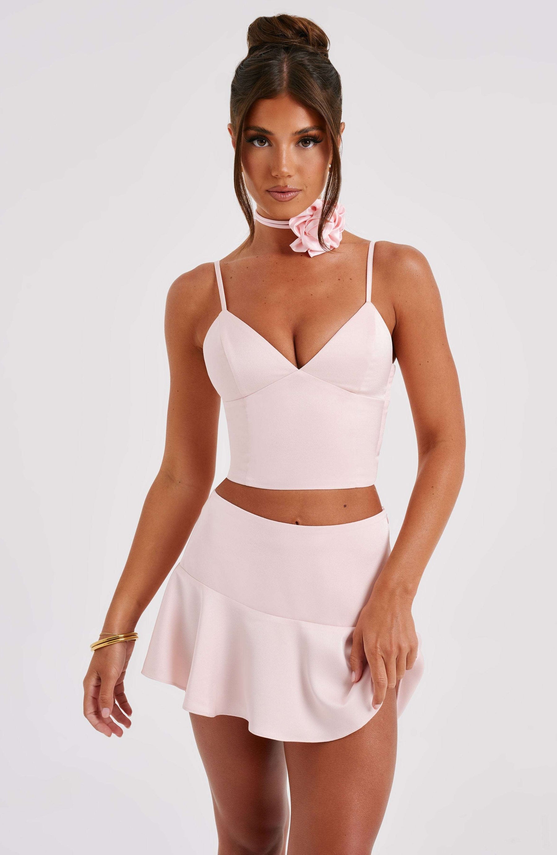 Louisa Mini Skirt - Blush Ryvelle