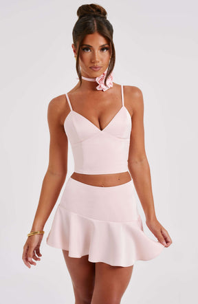 Louisa Mini Skirt - Blush Ryvelle