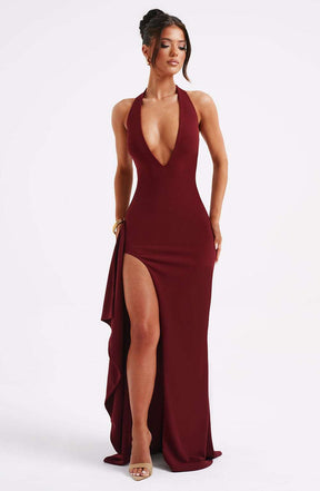 Luella Maxi Dress - Burgundy Ryvelle