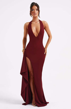 Luella Maxi Dress - Burgundy Ryvelle