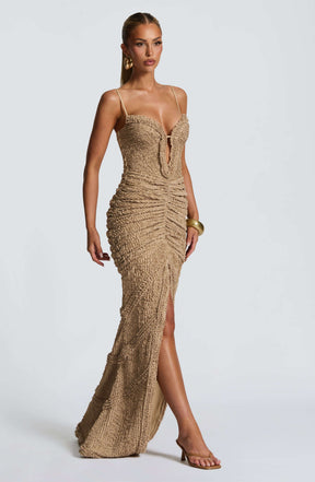 Lysandra Maxi Dress - Beige Ryvelle