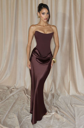 Maggie Maxi Dress - Plum Brown Ryvelle