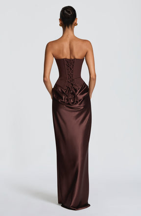 Maggie Maxi Dress - Plum Brown Ryvelle