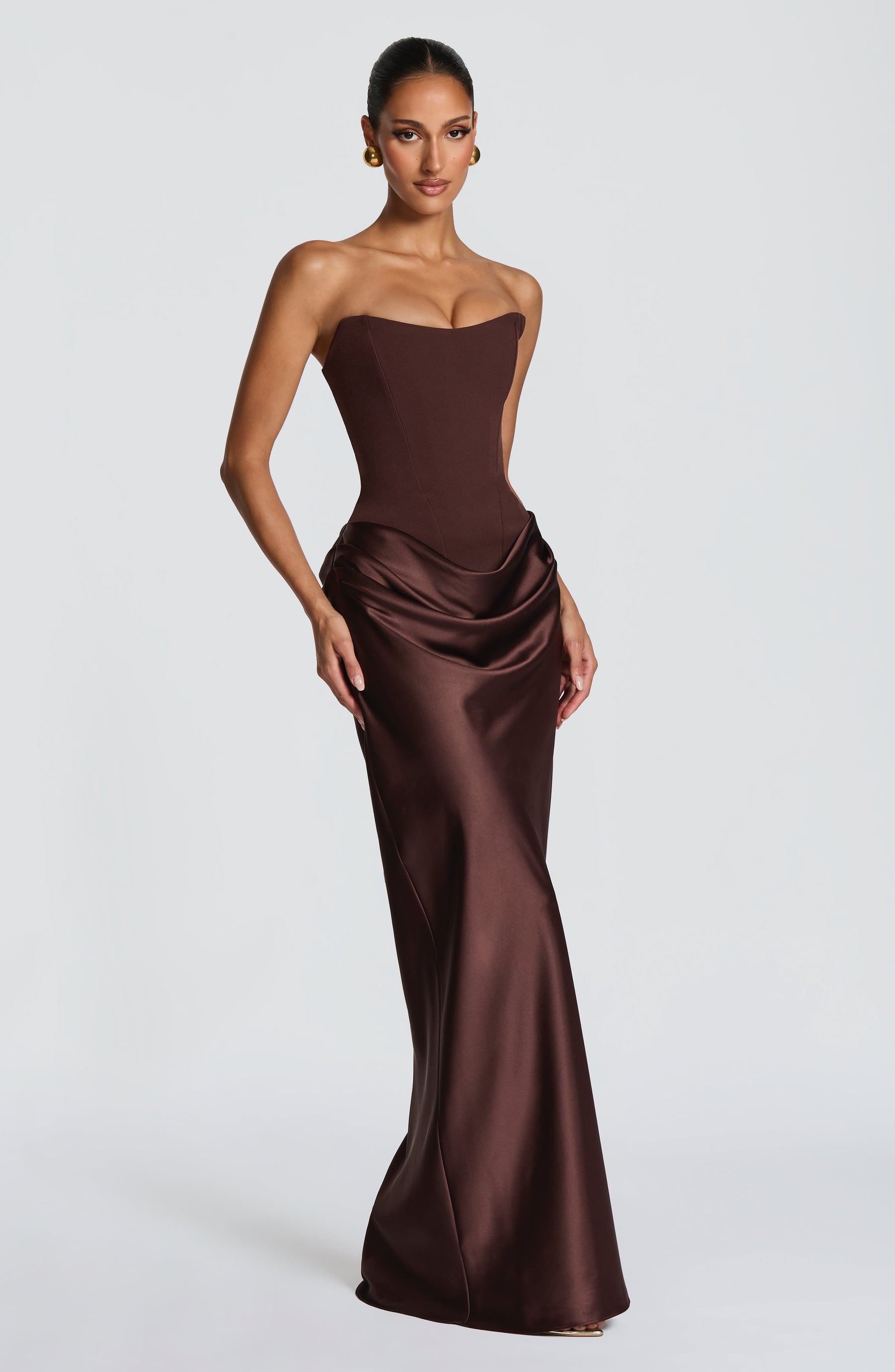 Maggie Maxi Dress - Plum Brown Ryvelle