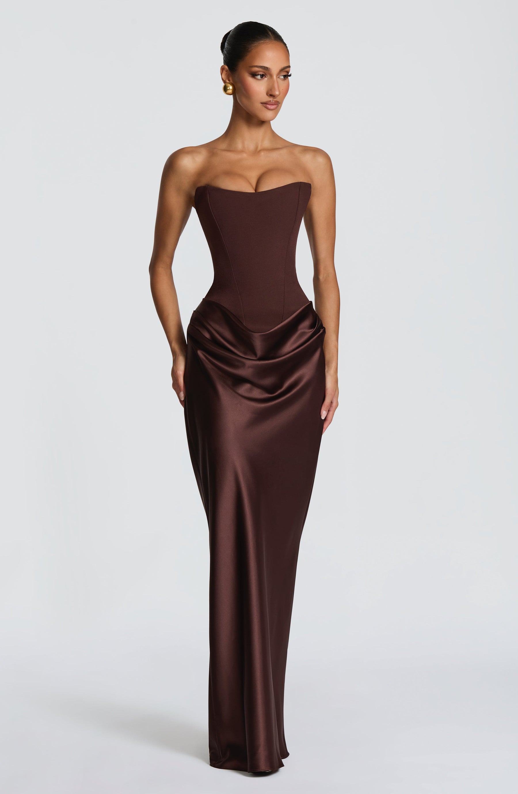 Maggie Maxi Dress - Plum Brown Ryvelle