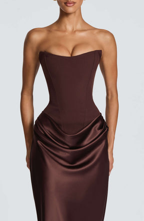 Maggie Maxi Dress - Plum Brown Ryvelle