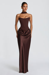 Maggie Maxi Dress - Plum Brown Ryvelle