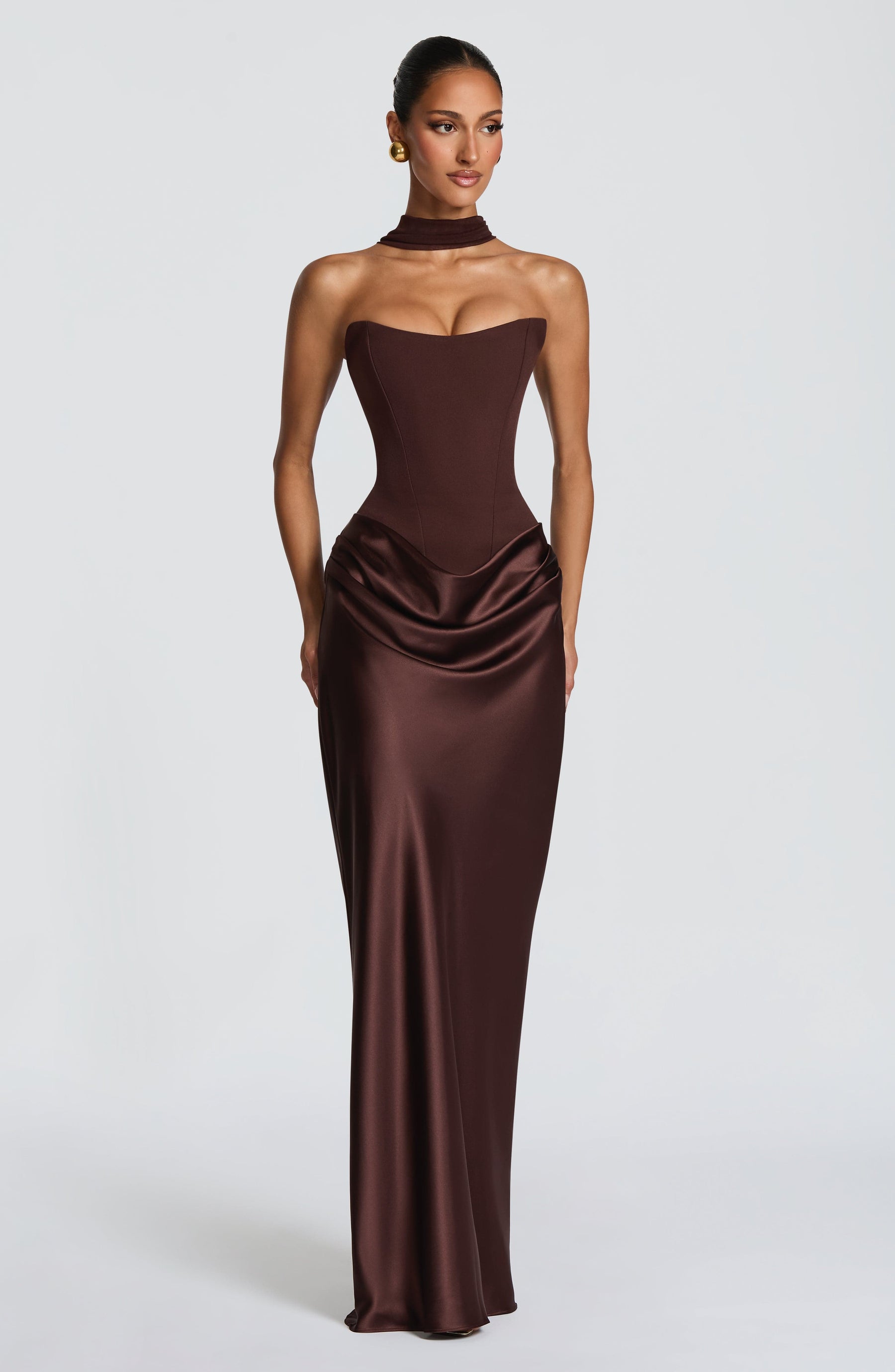 Maggie Maxi Dress - Plum Brown Ryvelle