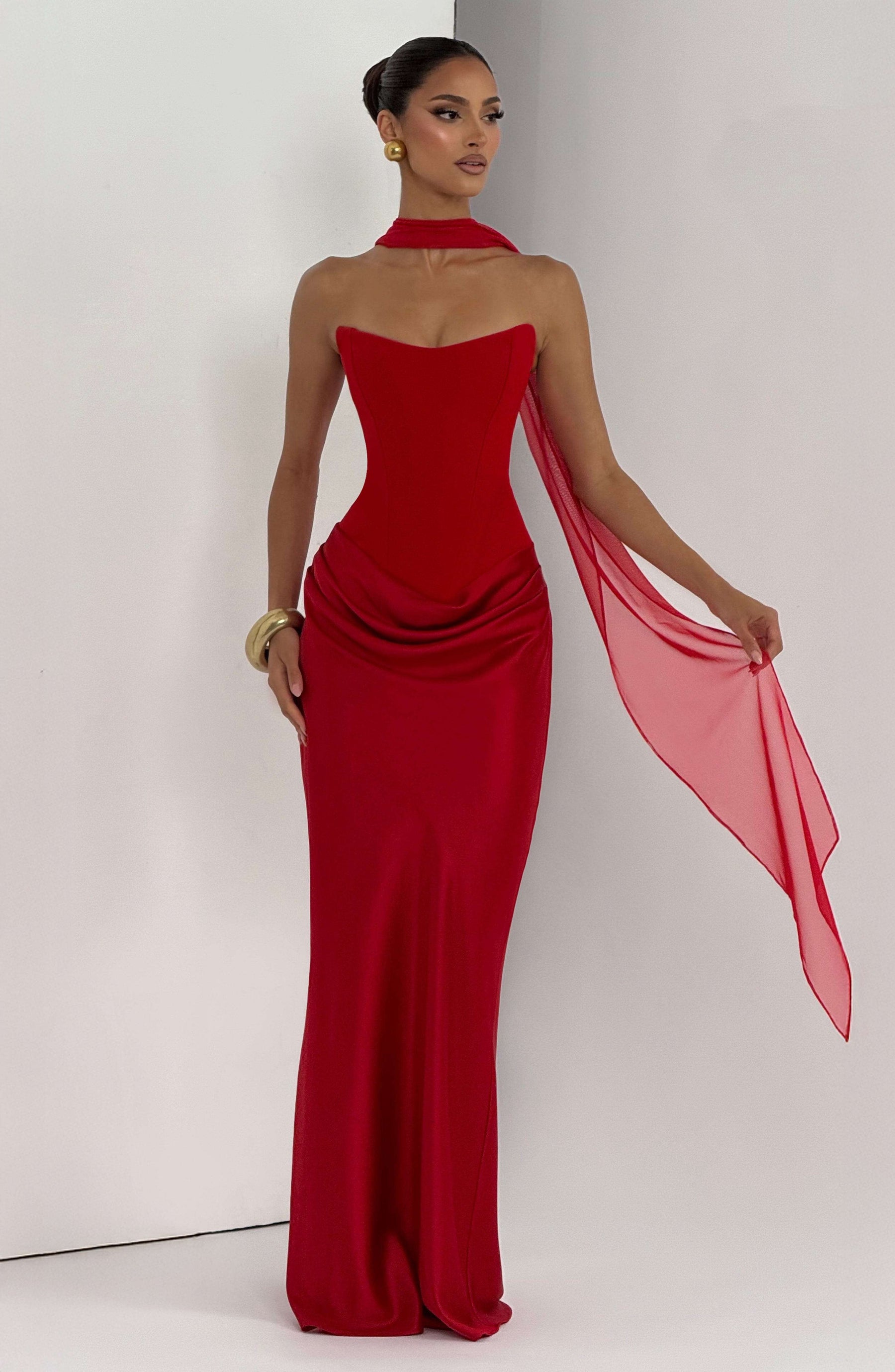 Maggie Maxi Dress - Red Ryvelle