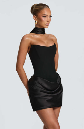 Maggie Mini Dress - Black Ryvelle