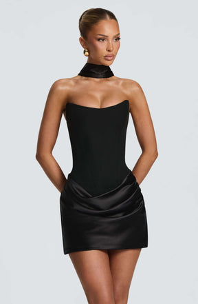Maggie Mini Dress - Black Ryvelle