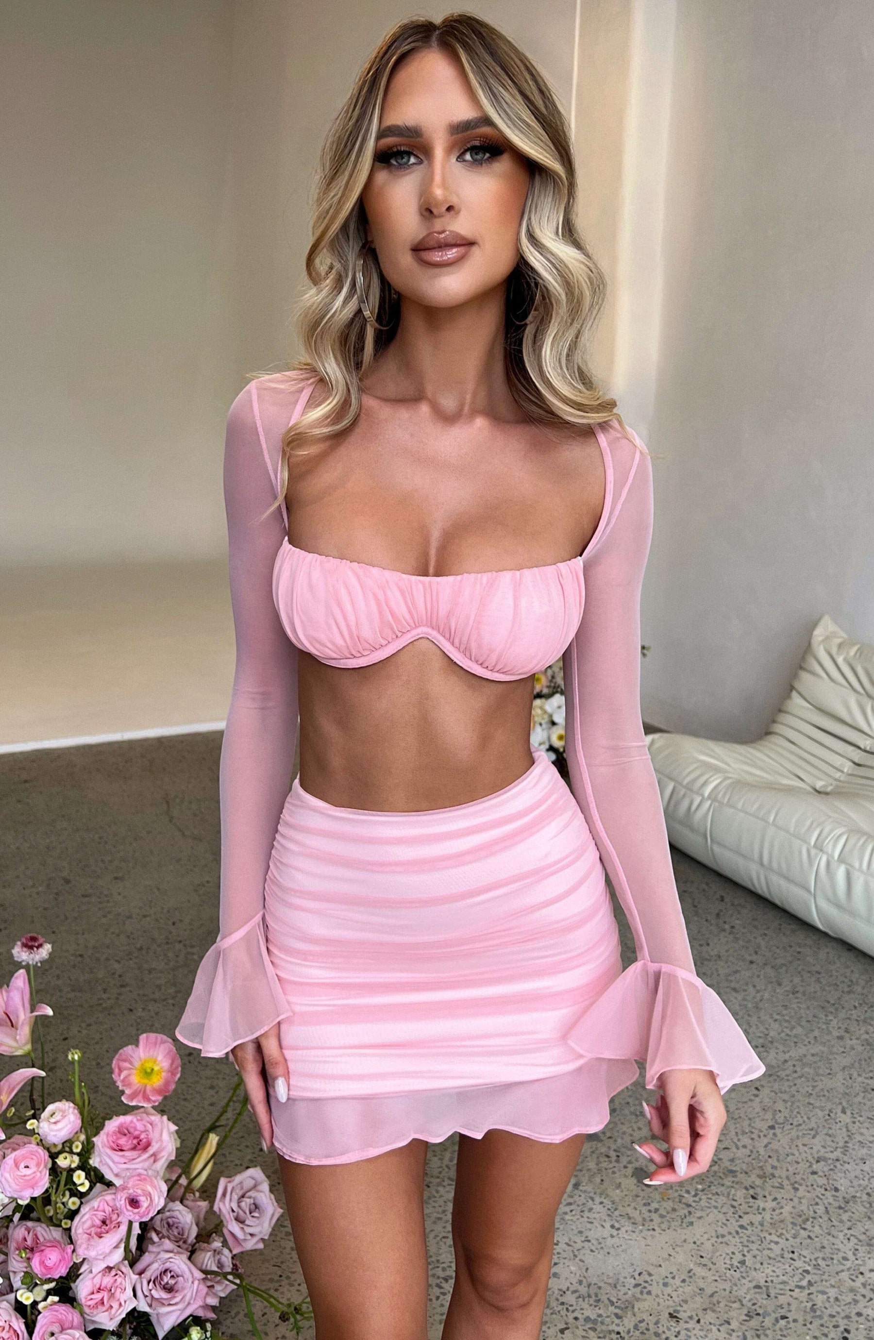 Maisie Mini Skirt - Blush Ryvelle